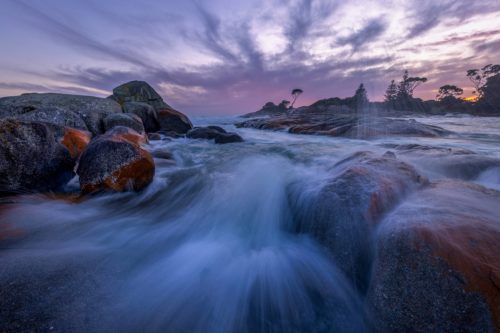 Solid winter swell hitting Binalong Bay, gateway to the Bay of Fires binalong bay, bay of fires, Tasmania