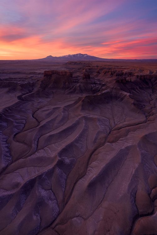 A stunning sunrise over the Utah badlands Utah, badlands