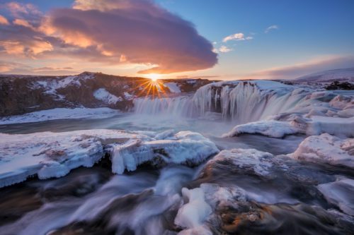 All the elements about winter make it my favourite season to travel Godafoss, winter