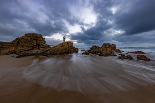 Shooting the northwest coast on a stormy day Marrawah, Tasmania