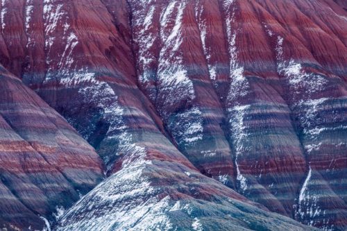 Snow adding an extra dimension to the amazing sandstone formations of Utah Utah, Paria