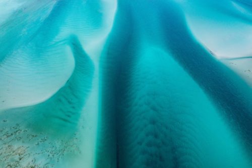 Aerial view of shoreline patterns on the northwest coast. drone, tasmania, abstract