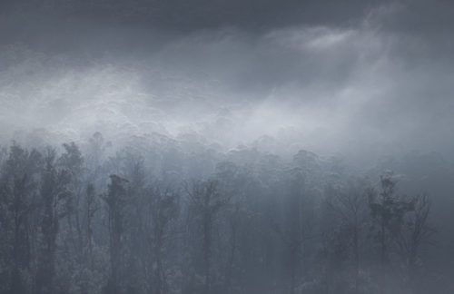 A morning of unexpected sublime light near St Marys St Marys, Tasmania