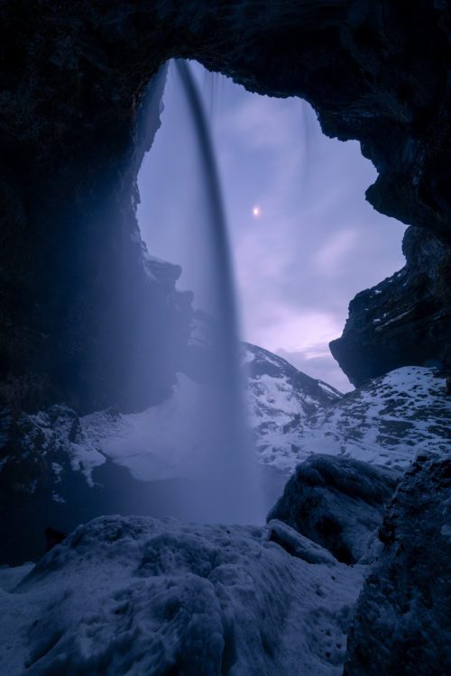 A magical evening at one of the most beautiful waterfalls in Iceland Iceland, waterfall, Kvernufoss