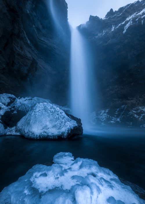 One of the lesser known waterfalls in Iceland kvernufoss, Iceland, waterfall