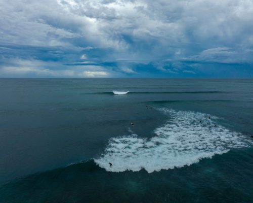 Clean conditions in Margaret River as a storm front starts to move in Margaret River, Grunters, Western Australia, surfing, storm