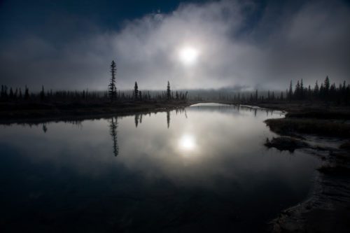 When fog makes all the mountains around you disappear in the Canadian Rockies Canadian Rockies