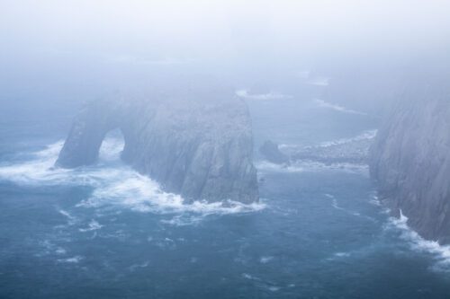 A foggy day at Land's End Land's End, Cornwall, fog