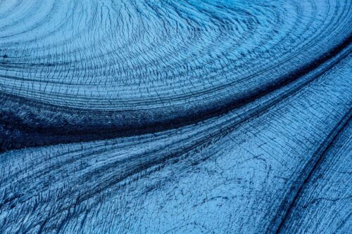 Whorl patterns in a glacier Glacier, Alaska