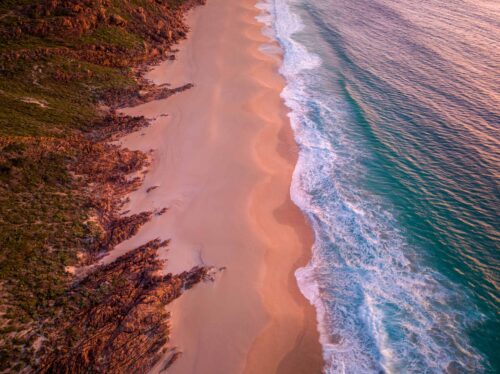 Evening glow at Injidup beach Yallingup, Injidup, Wyadup, Western Australia