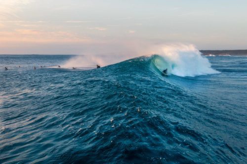 The famous North Point break in Gracetown and its barreling wave North Point, Gracetown, Western Australian