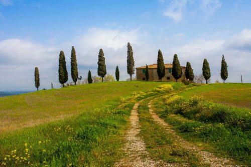 A classic Tuscan scene from Pienza Pienza, Toscana, Tuscany, Italy