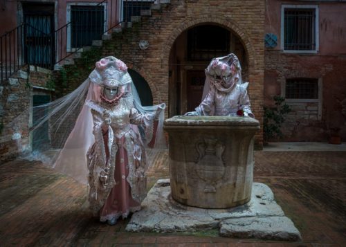 A very pleasant afternoon with Daniel and Nadine in an oasis of tranquility, far from the craziness of San Marco Carnevale, Venice, Venezia