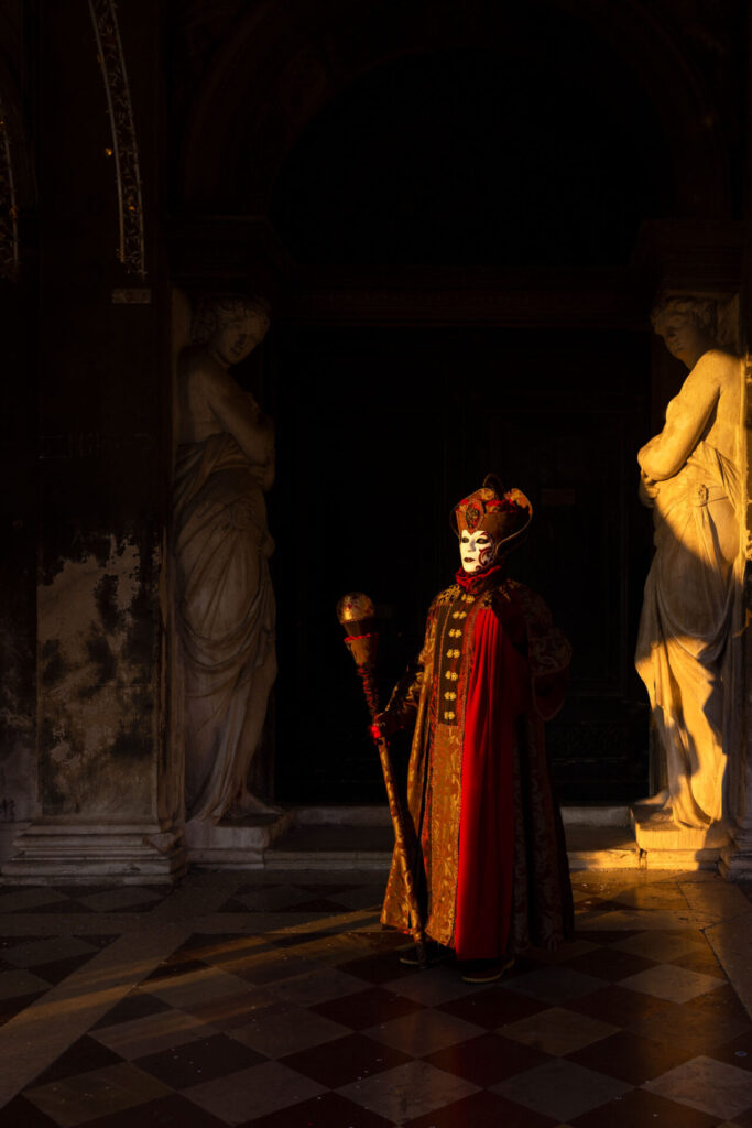 Marc Bodson at sunrise during Carnevale 2023 Venice, Venezia, Carnival, Carnevale, 2023