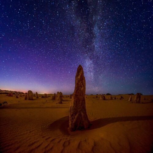The Pinnacles desert under the Milky Way The Pinnacles, Nambung NP, Western Australia, Milky Way, night photography, Pinnacles desert