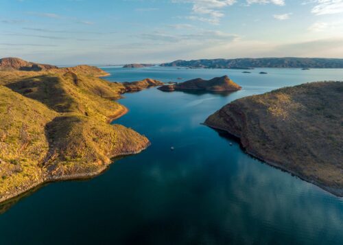 Looking down upon the massive Lake Arygle in the Kimberley Lake Argyle, Kimberley, Kununurra, Western Australia