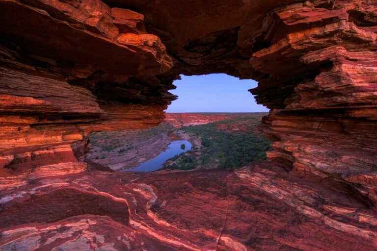 Post sunset glow at Nature's Window Nature's Window, Kalbarri, Western Australia