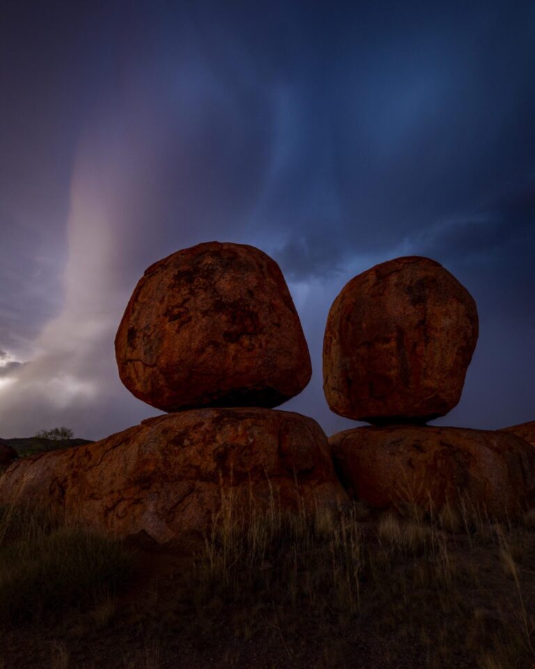 Thunder storm over the Devil's Marbles Devil's Marbles, Storm, Northern Territory, Tennant Creek, Karlu Karlu