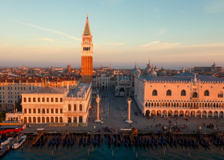 Sunrise over San Marco during Carnevale Doge's Palace, Venice, Venezia, Carnevale, Piazza San Marco