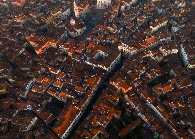 Rooftops of Venice at sunrise