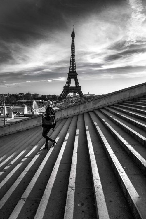 Popular composition of the Eiffel Tower these days which I first shot in 2012 Trocadero, Paris, Eiffel Tower, Tour Eiffel, black and white