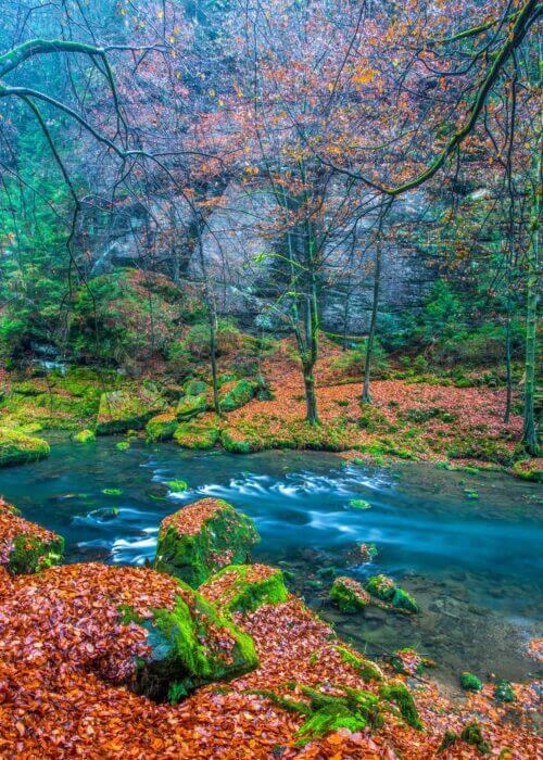 Czech Republic, Hrensko, autumn, Bohemian Switzerland