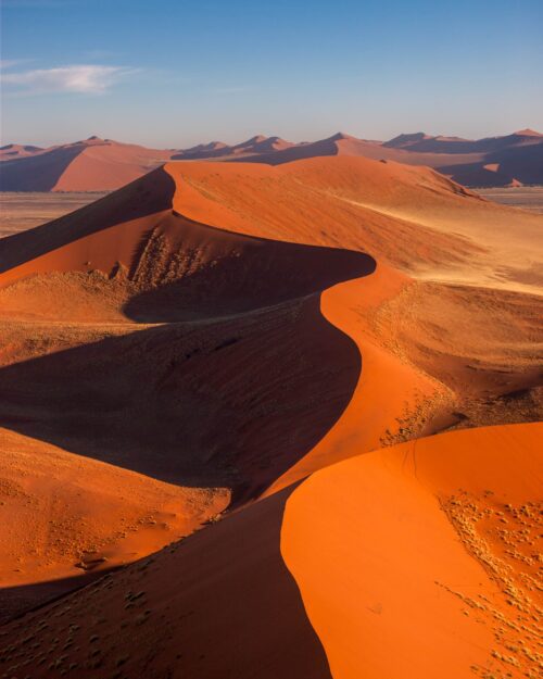 dunes, Namibia, Sossusvlei, aerial, Namib Naukluft