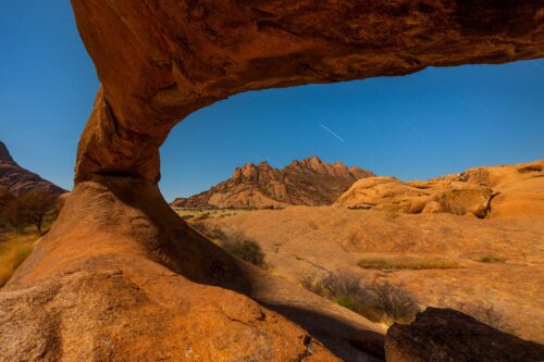 Spitzkoppe, moonlight, startrails, Namibia