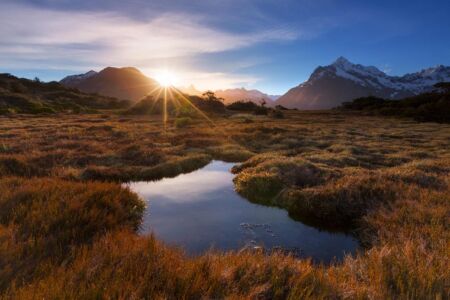 Spectacular views of Fiordland NP Key Summit, New Zealand, routeburn track