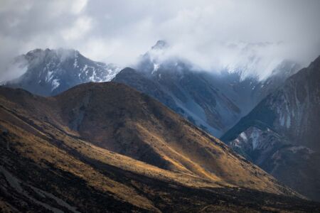 Dramatic and moody light around Arthur's Pass Arthur's Pass, New Zealand
