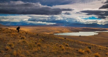 Shooting from Mt John towards Lake Tekapo Lake Tekapo, Mount John, Observatory, New Zealand