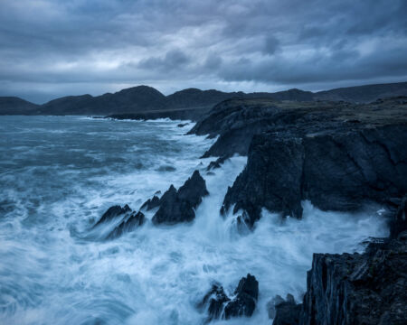 The turbulent waters off the coast of the Beara Peninsula Beara Peninsula, Ireland