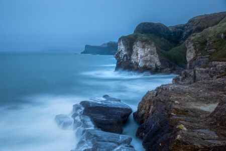A dreary day around the cliffs of Portrush Northern Ireland, Portrush