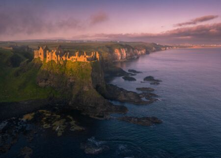 Dunluce Castle at sunrise Dunluce Castle, Northern Ireland