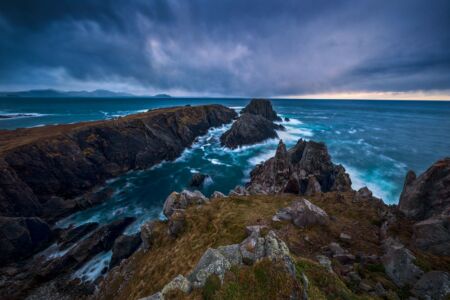 Sunrise at the most northern point of mainland Ireland Malin Head, Ireland, Co Donegal