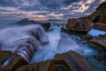 A heady combination of swell, tide and light at San Remo San Remo, Victoria, Bore beach, Bass coast