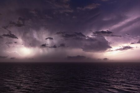 Electrical storm over Jan Juc beach on the surf coast of Victoria Jan Juc, Torquay, Victoria, storm, lightning