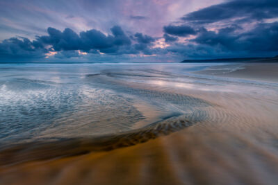 Patterns on the beautiful beached of the Outer Hebrides, often changing each day Outer Hebrides, Isle of Lewis, Traigh mhor, Scotland