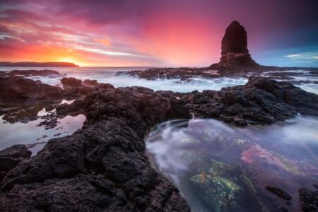 The intriguing rock pools at sunrise around Cape Schanck Cape Schanck, Mornington, Victoria
