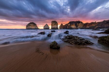 A fiery sunset out Warrnambool way Warrnambool, Great Ocean Road, Childers Cove, Victoria