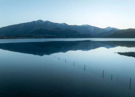 Mt Aspiring view after sunset Glendhu Bay, Wanaka, New Zealand, Mount Aspiring