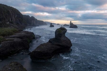 The majestic west coast of New Zealand West Coast, New Zealand, sunset, Greymouth
