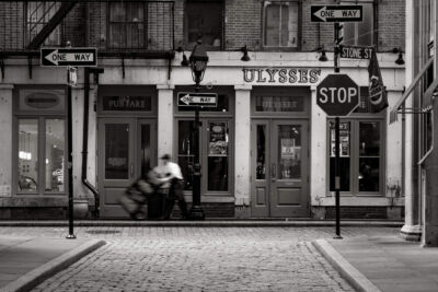 Ulysses, financial district, stone street, New York City, street photography